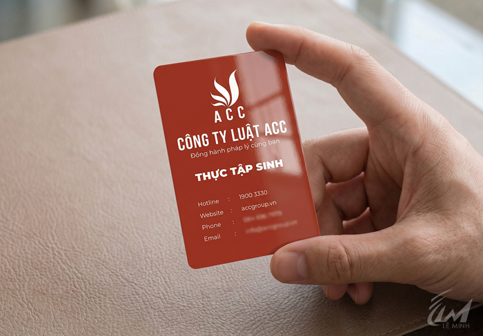 Mẫu in thẻ nhân viên thử việc công ty luật