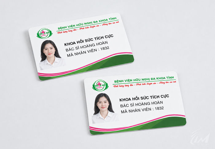 Thẻ nhân viên bệnh viện bằng nhựa