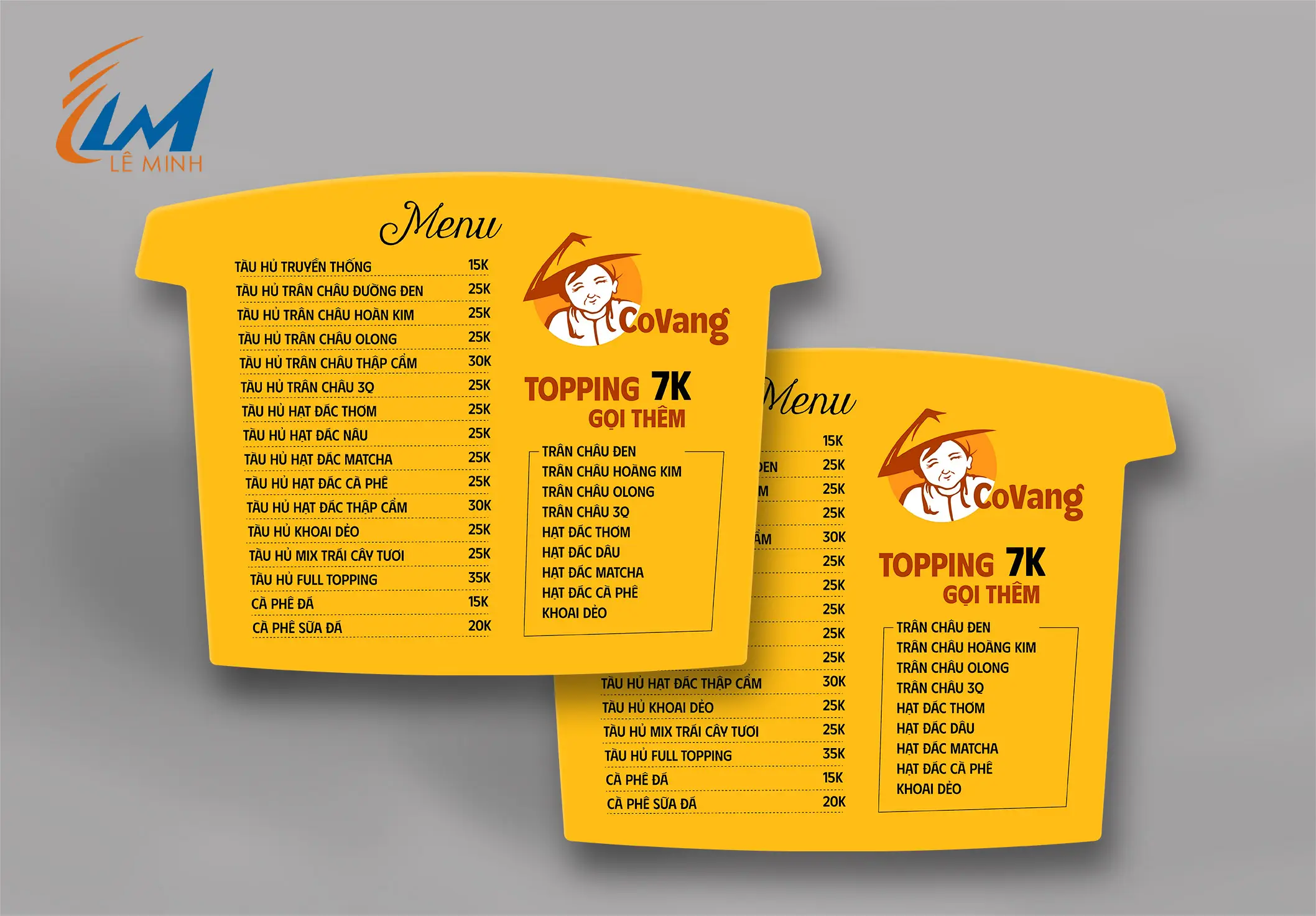 Menu nhựa in 2 mặt A3