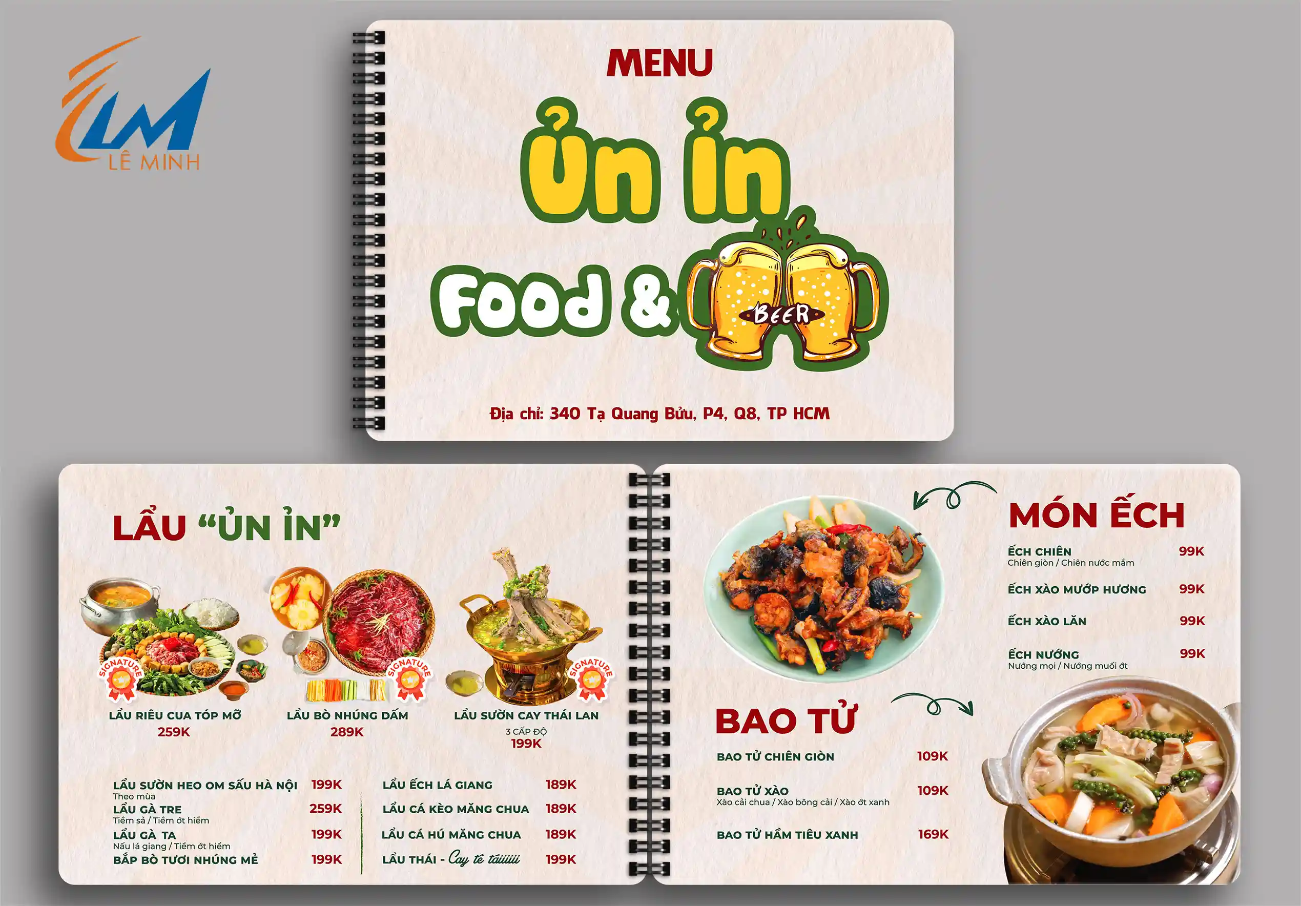 Menu nhựa đóng cuốn lò xo A4