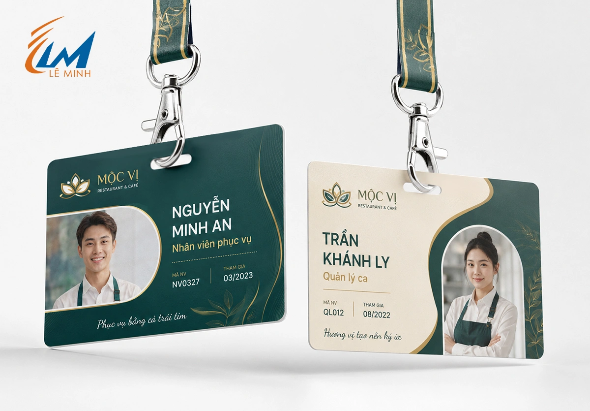 In thẻ nhân viên Nhà hàng - Quán ăn - Cafe